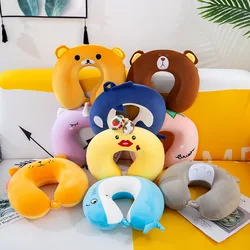 Oreiller en forme de U en mousse à mémoire de forme, coussin de bureau, soins de santé, mignon, pause déjeuner, berceau de voyage, jouets en peluche pour enfants 