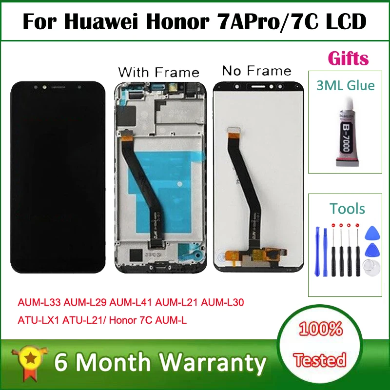 Дисплей 5 7 дюйма для Huawei Honor 7C ЖК-дисплей с сенсорным экраном и дигитайзером ATU LX1 /
