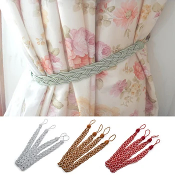 

2 Pc New Vintage Window Curtain Rope Tassel Fringe Tiebacks Tie Backs Home Decor