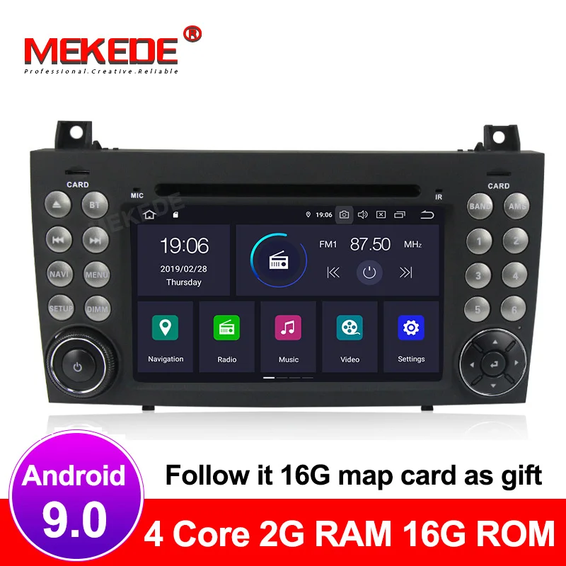 MEKEDE автомобильный мультимедийный плеер PX30 Android 9 0 Радио стерео dvd для Benz R171 W171 SLK
