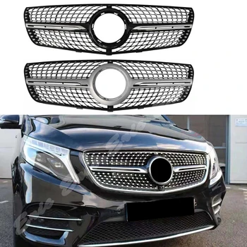 

Front Racing Billet Bumper Grille Upper Facelift Gril Fit For Mercedes-benz W447 V Class 2015 2016 2017 2018 Diamond
