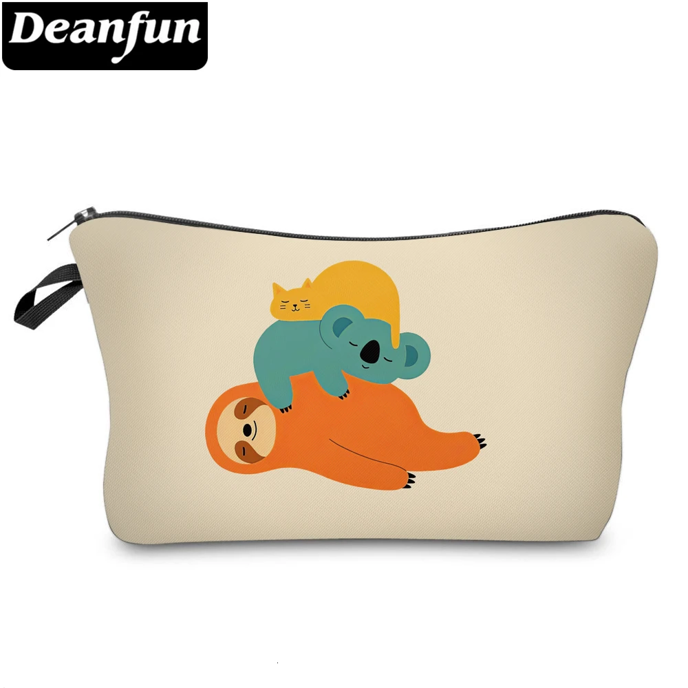 

Deanfun Three Cute Sloths Printing Small Makeup Bag Women Toiletry Bags Waterproof Cosmetic Bag Gift For Girls 51810