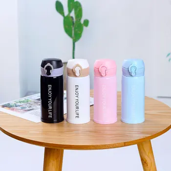 

Stylish Korean Fresh Stainless Steel Insulation Cup Creative Fresh Little Fairy Bouncing Cover Simple Portable Sports Water Cup