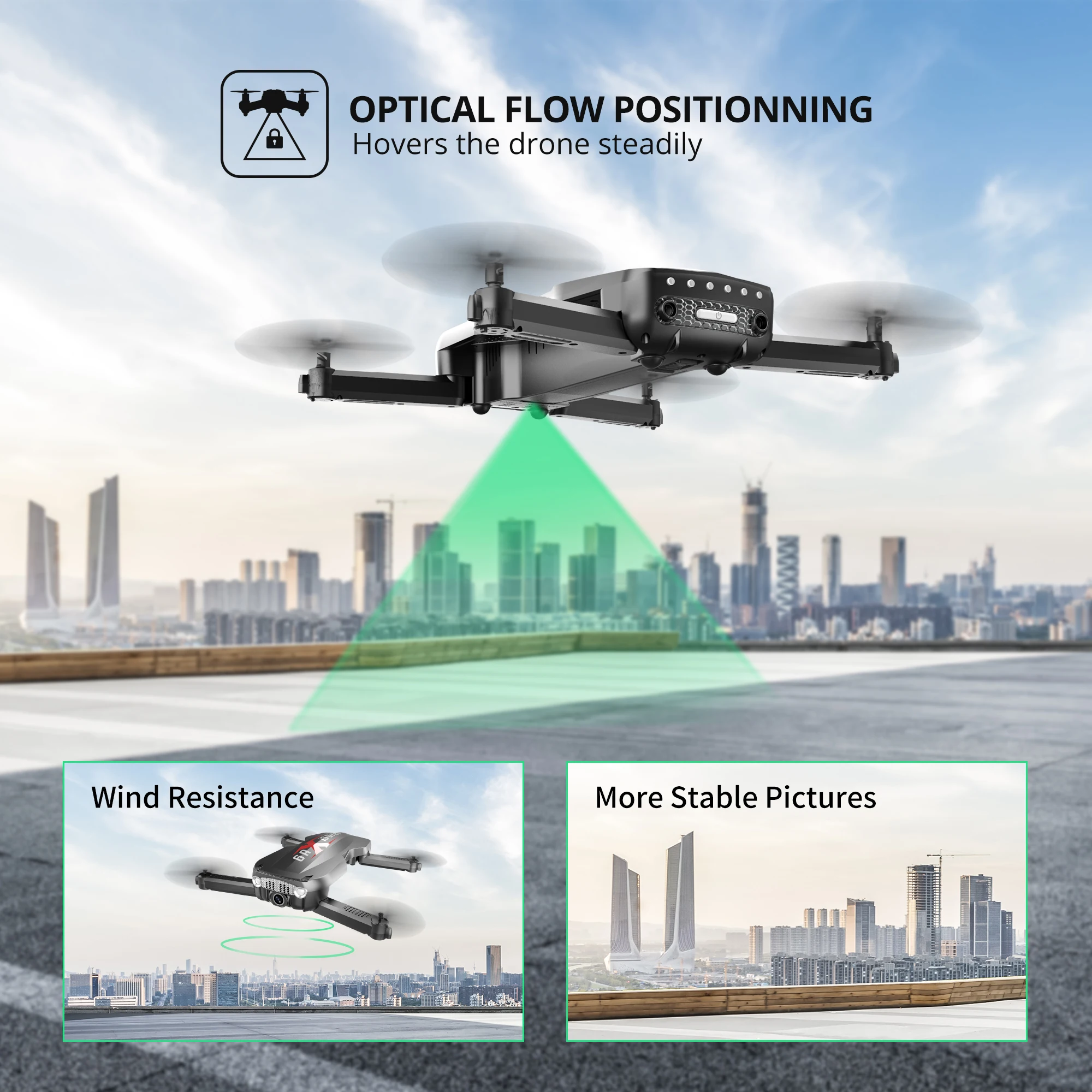 Квадрокоптер Holy Stone HS160 Pro складной Wi Fi FPV 1080P HD|Радиоуправляемые вертолеты| |