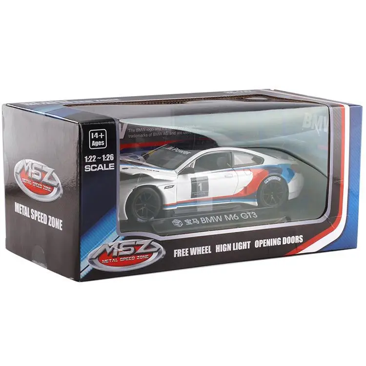 1:24 Высокая литая модель машины для BMW M6 GT3 спортивный гоночный автомобиль модель игрушки для детей Подарки