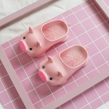 

Cute Pig Slippers for Kids 1-4 Yrs Kids Flip Flop Animal Flats for Girls Boys Children Toddler Slippers Boy Kids House Shoes