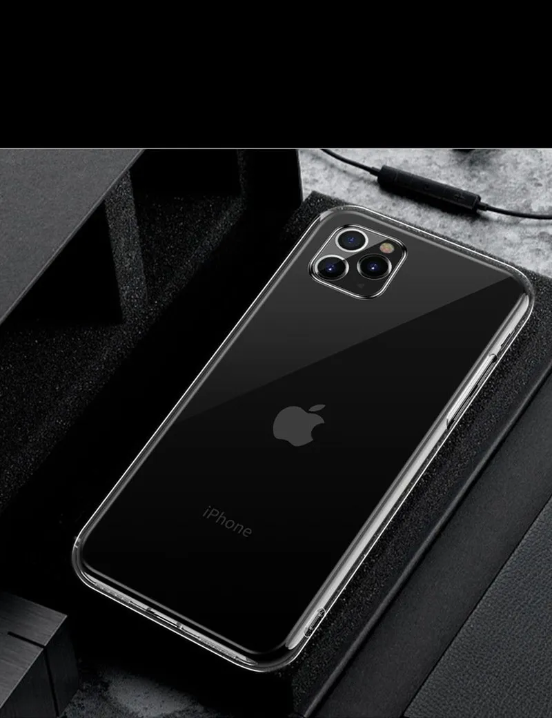 Прозрачный Ультратонкий Мягкий ТПУ силиконовый чехол для iphone 11 Pro Max, защитный чехол для iphone 11