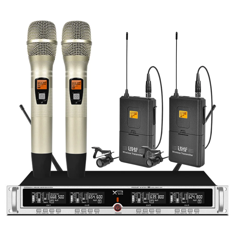 

Orban professional wireless microphone system 2 lavalier microphone 2 handheld microphone school speech microphone wireless