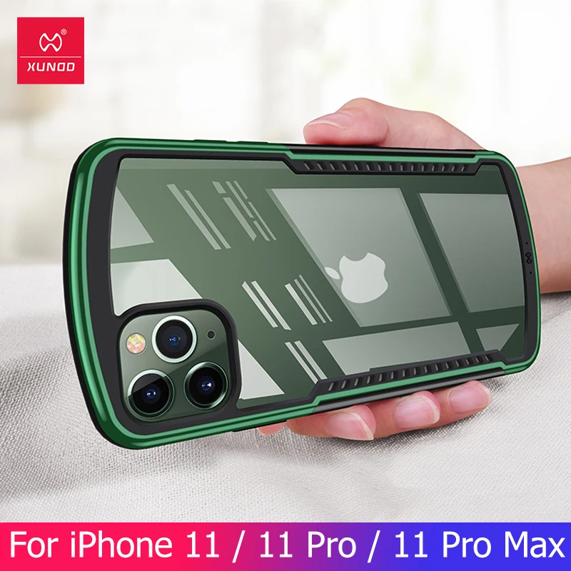 Bumper Airbag Cover Shockproof Case For iPhone 11 Pro Max Transparent Protective With Camere Glass Tempered |