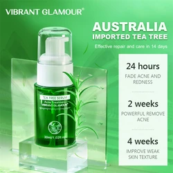 VIBRANT GLAMOUR Tea Tree Acne Treatment Serum Remove Acne Spots Oil Control Shrink Pores Repair Whitening Moisturizing Essence