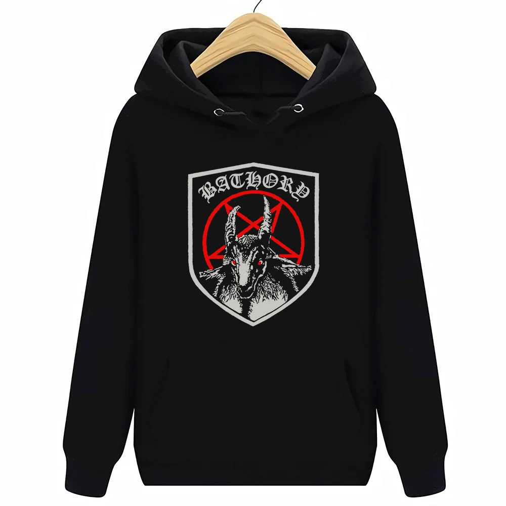 

Bathory Goat Men Hoodies Viking Trash Sweatshirts Metal Venom Mayhem Black Hoodies Sweatshirts