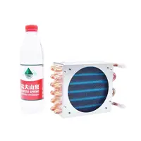 Avec coque condensateur radiateur congélateur refroidi par air ventilateur refroidi à l'eau ailé en aluminium tube de cuivre échangeur de chaleur 4
