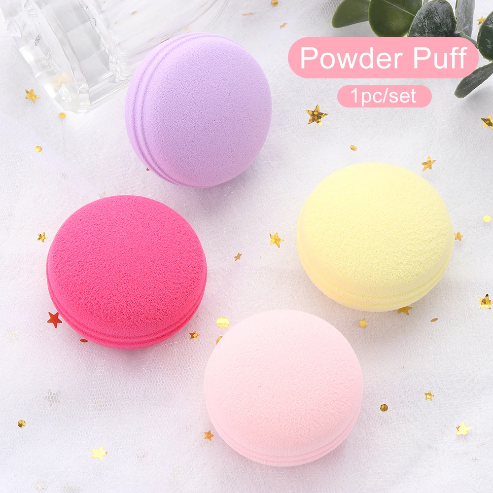 1 шт. макияж Macaron спонж пуховка для лица BB крем косметика мягкая влажная сухая