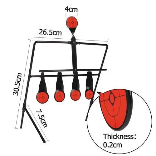 Автоматический сброс реактивного спиннера мишени 5 весла Plinking стрельба охотничий пистолет автоматический сброс мишени