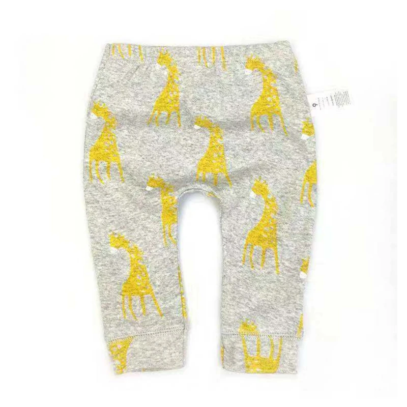 D Милые осенние штаны для малышей, штаны для мальчиков и девочек, детские штаны, штаны с принтом животных - Цвет: D