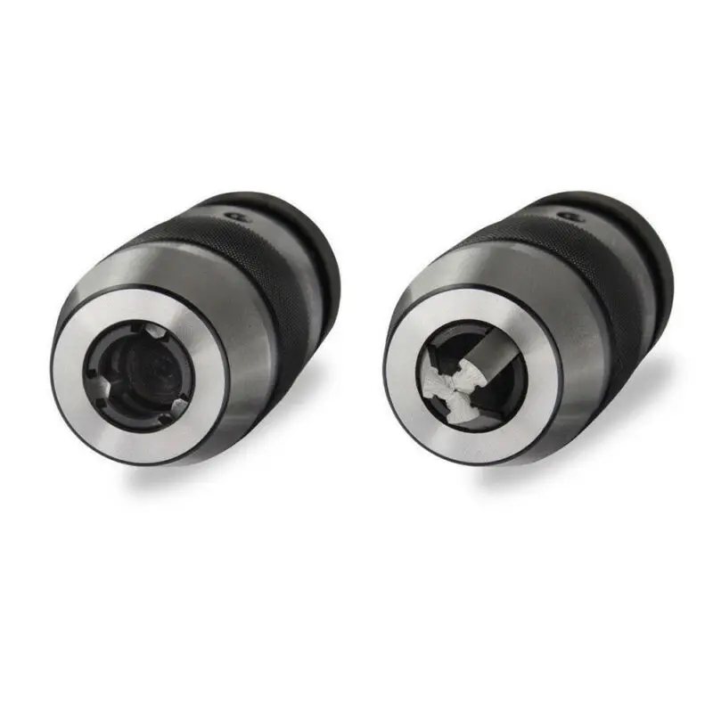 

2pcs MT2-B16 Lathe Drill Arbor+Drill Chuck MK2 Self Tighten Keyless Steel Set