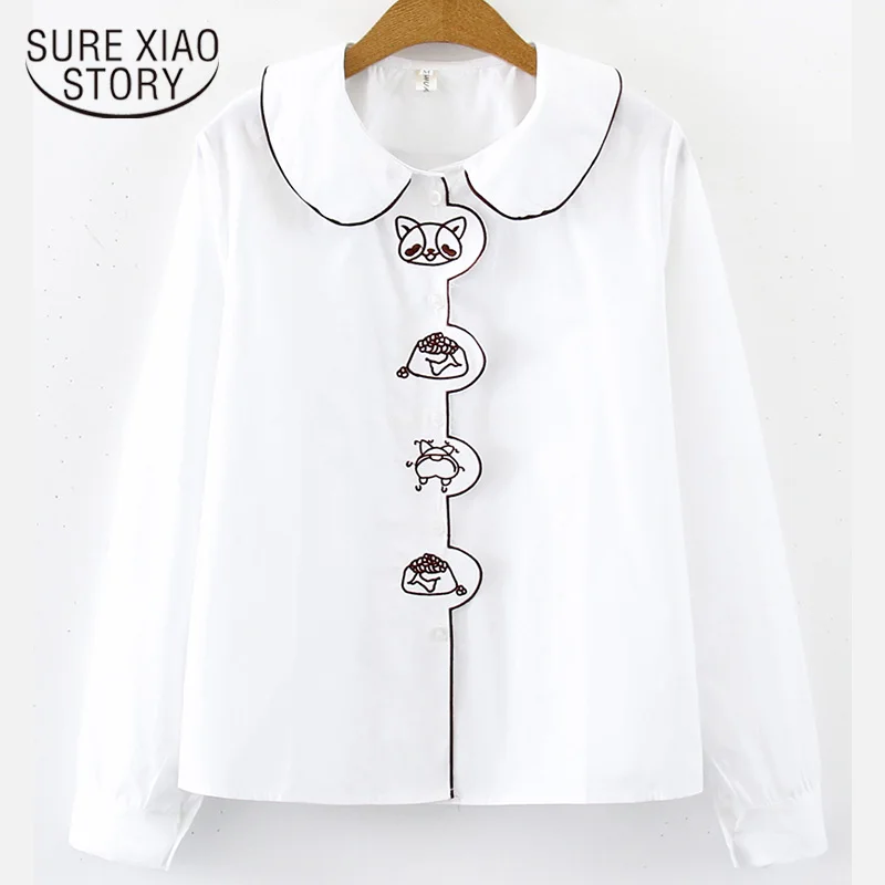 Blusas Mujer De Moda Весна Осень Новые корейские женские блузки и топы с оборками с длинным рукавом обычные женские рубашки 6715 50
