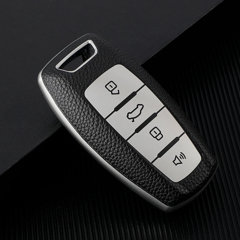 Car Key Case Cover 4 Buttons TPU+Leather For Great Wall Haval Coupe H7 H8 H9 F5 F7 H2S GMW H6