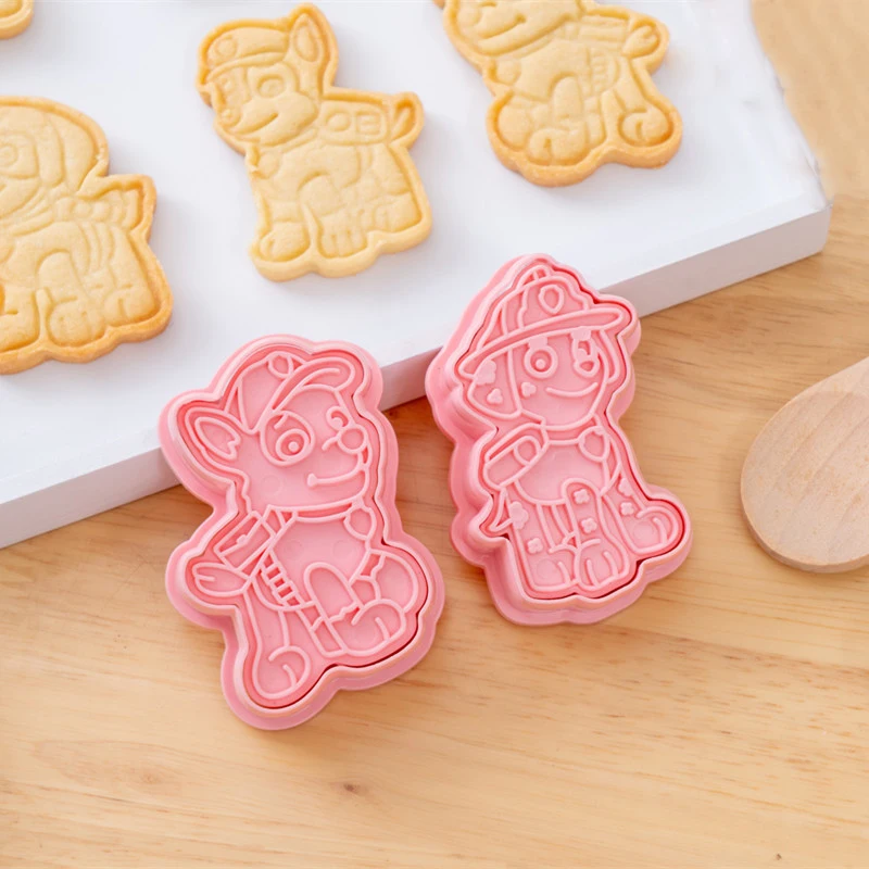 6 pcs Dog Design Birthday Toy DIY Figure Model Cookie Cutters 3D Plastic Pressing Children Christmas Gift kitchen tool | Дом и сад
