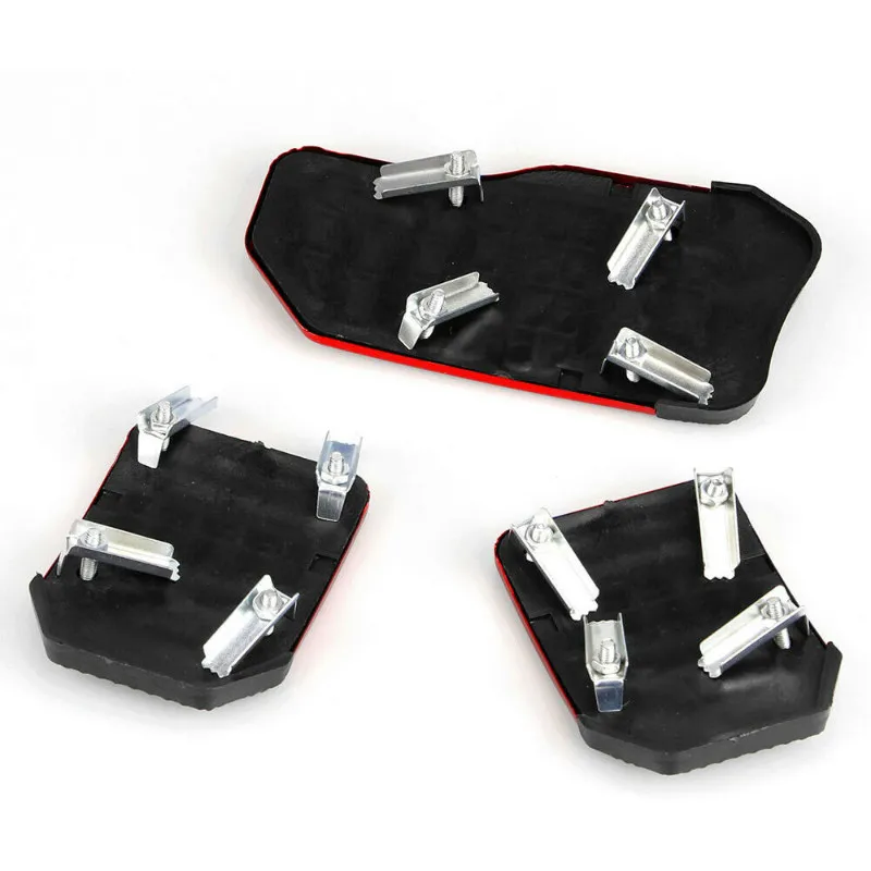 1 Set of 3pcs Automotive Accelerator Pedal Aluminum Alloy Anti Slip Automotive Pedal Or Brake Manual Accelerator