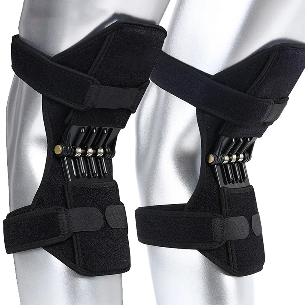 

Innovative Elbow Knee Pads Powerful Rebound Spring Force Protection Lift Joint Support Knee Pads Booste Knee Band Drop Ship