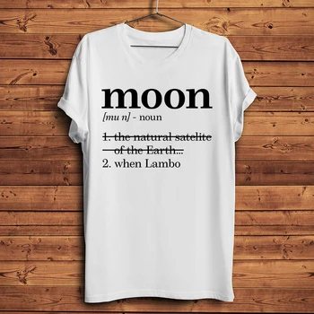 Moon Definition in BTC ETH funny tshirt men summer new white casual short t shirt unisex streetwear Cryptocurrency tee