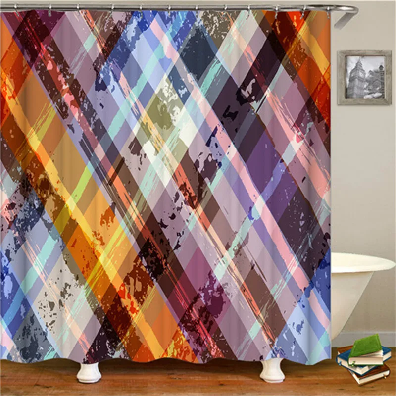 

Modern waterproof no-flush shower curtain thickened shower curtain matte atmosphere partition curtain