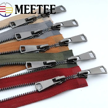 

Meetee 120cm 5# Double Slider Open End Metal Zipper Gun Black Teeth DIY Sewing Down Jacket Zippers 13 Colors A3-9