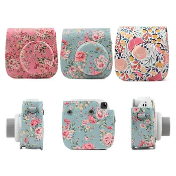 

Shoulder Camera Bag Protective Case Colorful Forest Patterns Leather Camera Bag for Fujifilm Instax Polaroid Mini 7 8/ MINI8+/ 9
