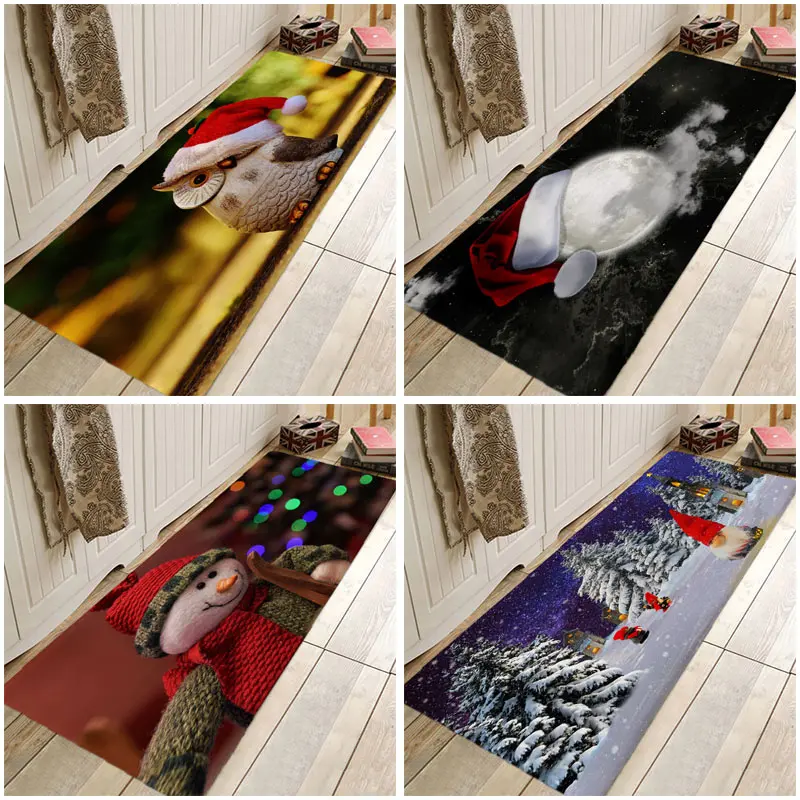Рождество ковры и коврики Рождество коврики для Спальня Гостиная коврик для кухни, ванной, Противоскользящие коврики