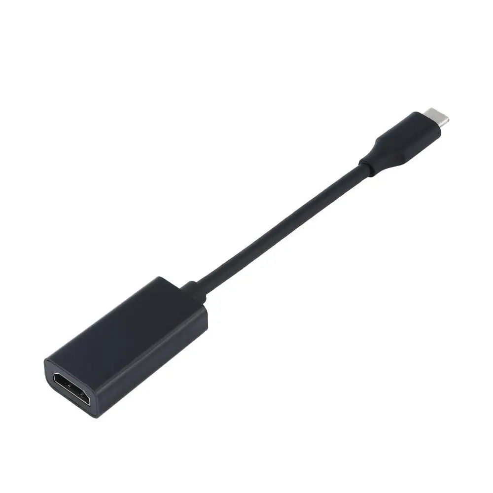 BLACK 4K Ultra HD USB 3,1 USB-C type C для HDMI-A F-адаптер HDTV ключ Кабельный адаптер-переходник для MacBook для Lumia950XL - Цвет: BLACK