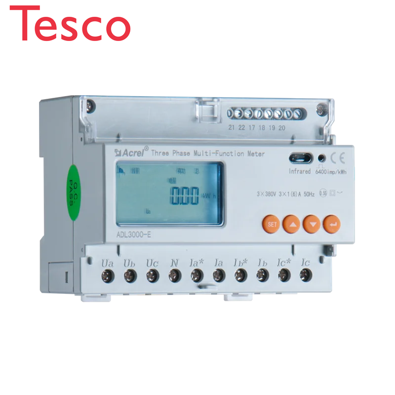 

Acrel 3 phase 4 wire (3p4w) multifunction din rail energy meter with 3*10(40)A ac3*220/380V indirect connection via CT