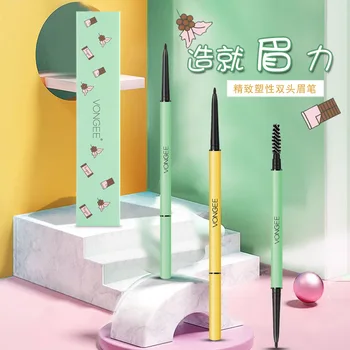 

VONGEE delicate plastic bi-brow Pencil thin pencil core spiral eyebrow brush bi-head bi-color bright