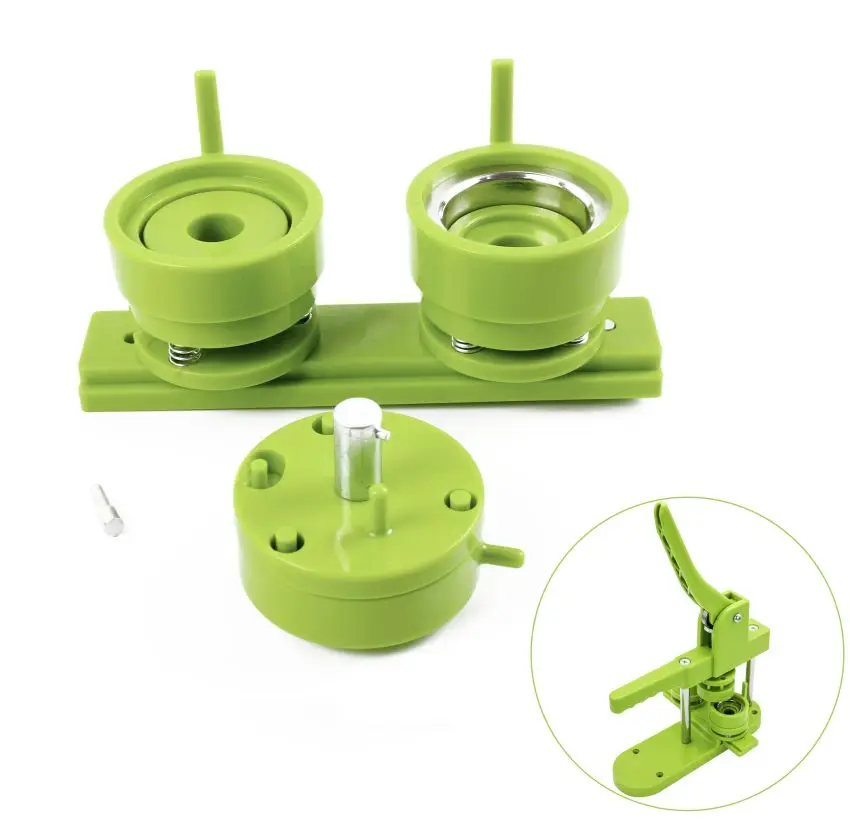 Green Button Badge Pin Making Mould DIY Button Maker Badge Punch Press Machine for 25/32/37/44/58mm Die Mould Maker