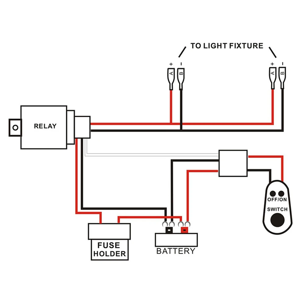 12v 4.5a Car Cable Wiring Harness Kit With On/off Switch Relay Blade Fuse  For Led Light Bar Fog Lamp Automobile - Wire - AliExpress