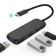 Тип-c 2,0 концентратор адаптер с 4 usb-портами с зарядным портом тонкий usb-удлинитель для ПК адаптеры для ноутбуков