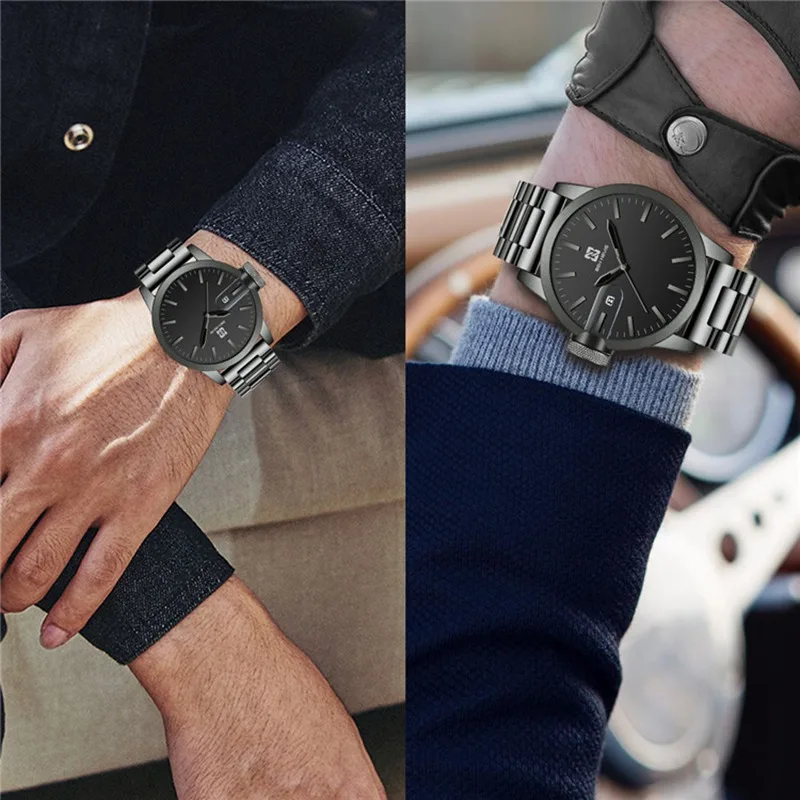 Модные Роскошные Брендовые мужские кварцевые часы водонепроницаемые спортивные деловые кожаные Наручные часы для мужчин мужские часы Relogio Masculino