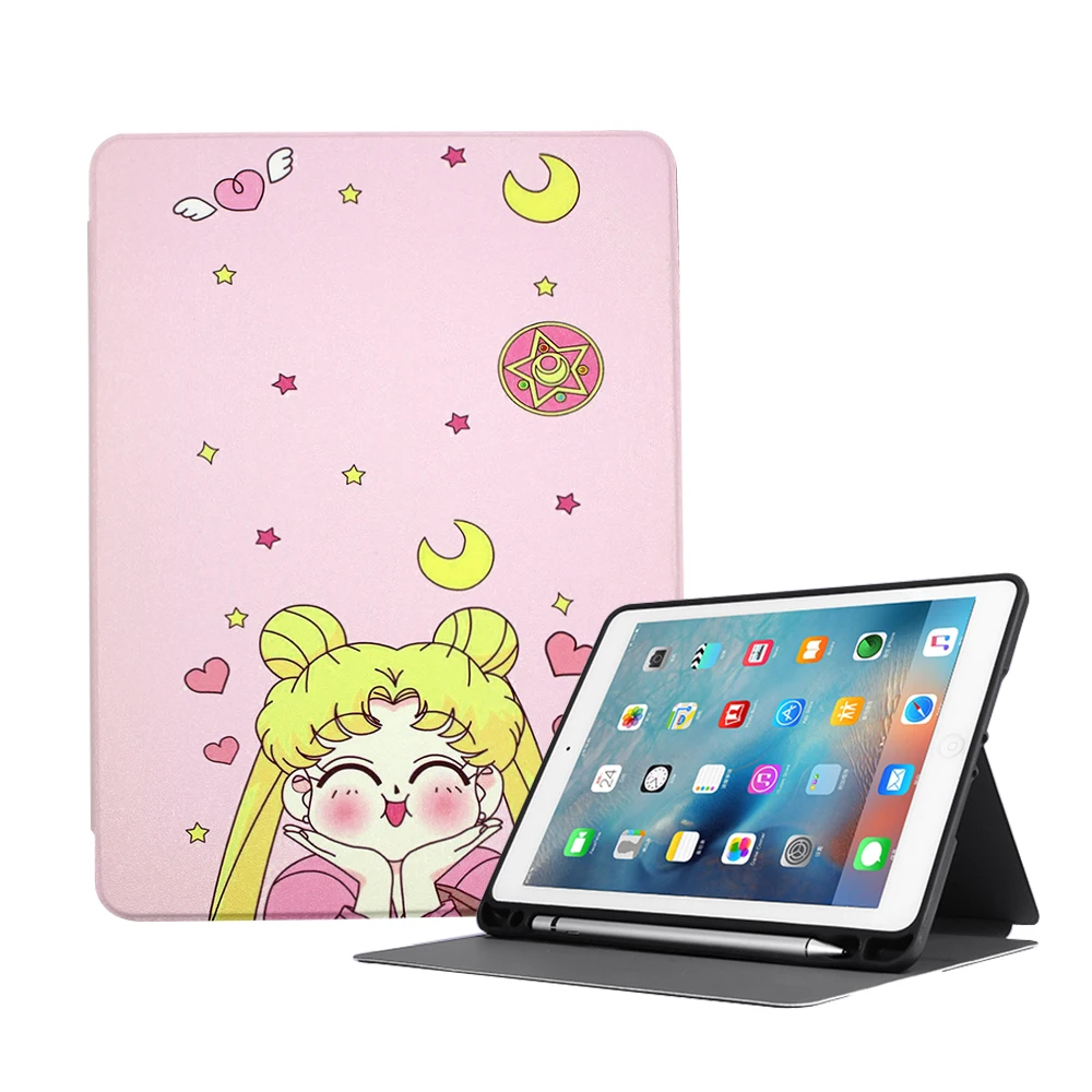 Чехол для планшета со слотом для ручки для iPad 9,7 дюймов 5/6th Gen Air 1/2 для iPad 10,5 дюймов Air 3 Pro 10,5 с функцией автоматического отключения/пробуждения