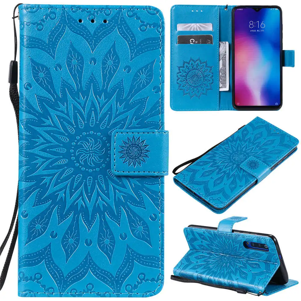Blue-Sunshine Кожаный бумажник-книжка чехол для Red mi GO Xiaomi mi Play Poco F1 Card Solt чехол для телефона для Red mi 6 Pro Note 6 7 Pro 3 4X mi 5X8 9 - Цвет: Blue-Sunshine