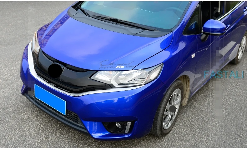 Для Honda FIT- отделка переднего бампера полоса сетка украшение яркая полоса из нержавеющей стали Декоративная полоса автомобильные аксессуары