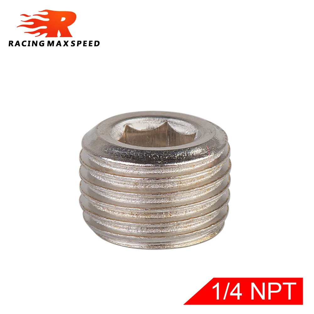 

10PCS 304 Stainless Steel Hexagon Pipe 1/8" 1/4" NPT Male Countersunk End Plug Fitting Water Gas Oil