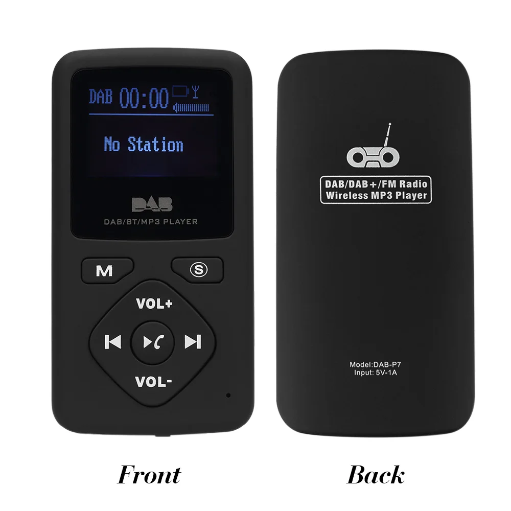 Portable Pocket DAB/DAB+/FM Radio Receiver with Earphone DAB FM Radio LCD Display Screen Rechargeable Battery