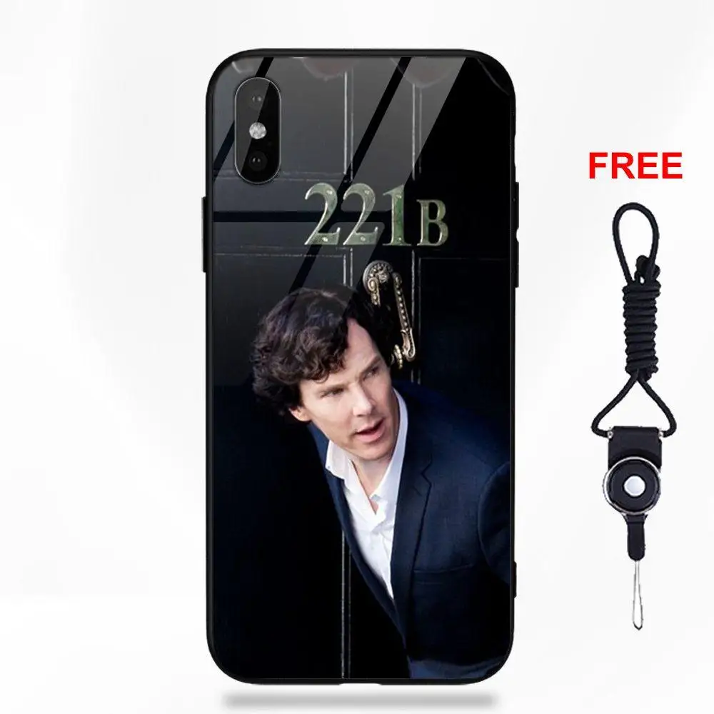 Я Шерлок Холмс Bbc 221b для Apple iPhone 5 5C 5S SE 6 6S 7 8 Plus X XS Max XR Мягкий ТПУ оправа закаленное стекло печать Капа