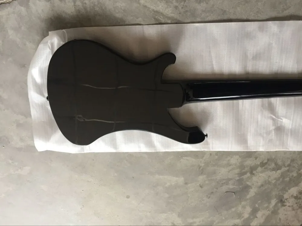 Все черные Rickenback 4003 fireglo электрические басы 6 Струны для гитары Ricken bass shark гриф инкрустация