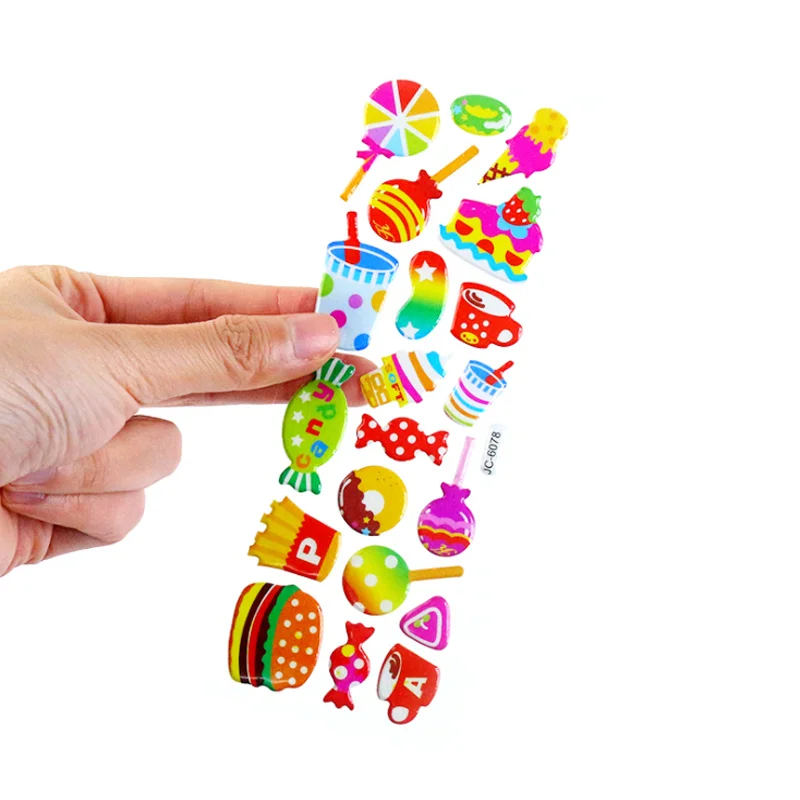 Candy Burger Sticker DIY Scrapbooking Mobile Phone Performing Makeup Decor 3D Kindergarten Reward Bubble Stickers Stationery