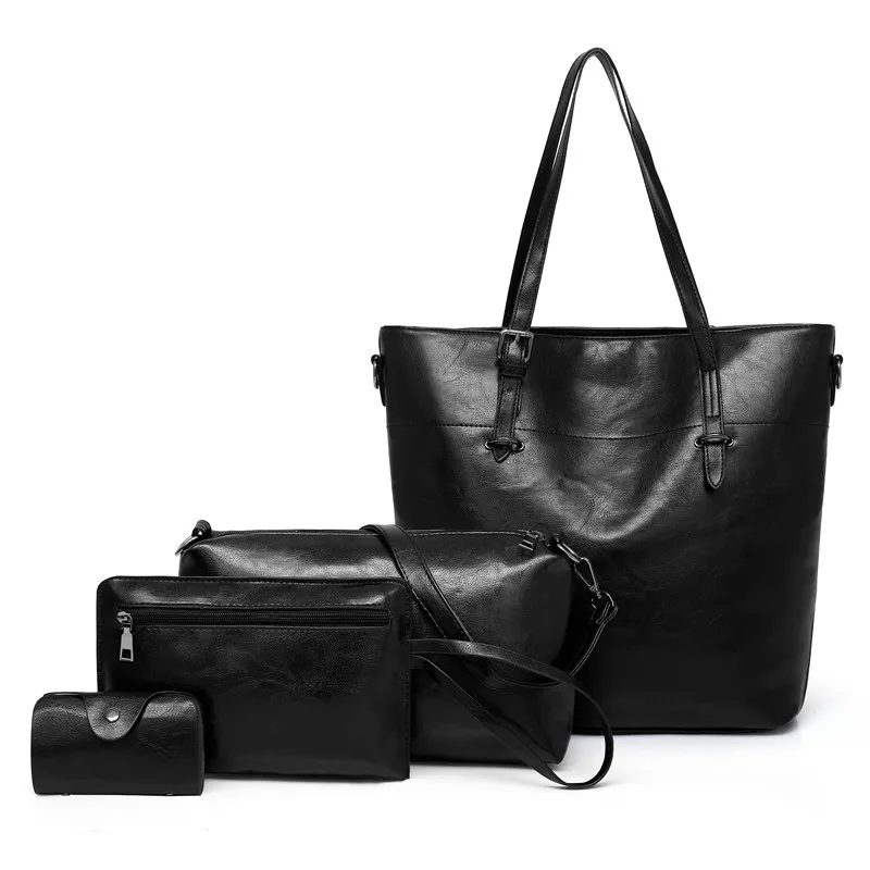 

2019 New Style WOMEN'S Bag Handbag PU Leather Europe And America Style Classic Kit Bag Trend Handbag