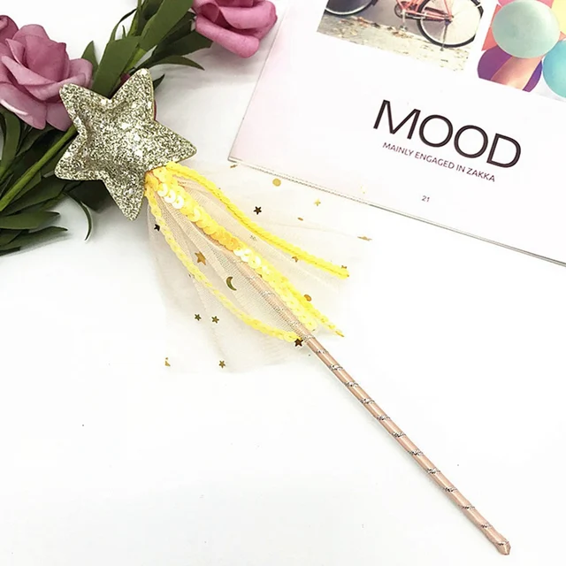 Cute Fairy Wand Dreamlike Five Pointed Star Fairy Wand Kids Magic Stick Girl Birthday Party Gift Halloween Princess Cosplay Prop 6