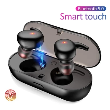 

TWS Wireless Bluetooth earphone Sport Portable Wireless Bluetooth 5.0 Touch Earbuds 3D Stereo Sound Headset With Microphone