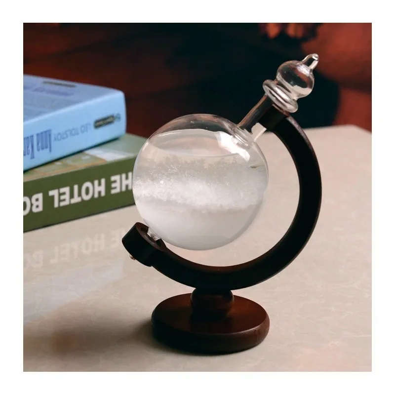 Storm Glass Bottle Creative Globe-Shaped Desktop Weather Station Weather Predictor Transparent Ball Storm Glass Home Decor Storm Glass Bottle Creative Globe-Shaped Desktop Weather Station Weather Predictor Transparent Ball Storm Glass Home Decor