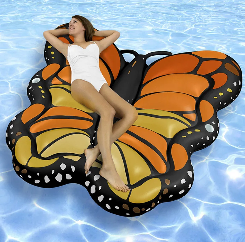 

Manufacturers Profession Production Inflatable Butterfly Wing Swimming Floating Bed Water Butterfly Wing Floating Row Creative N